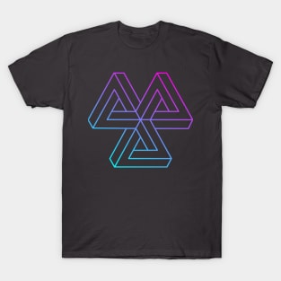 Impossible object (cyan to magenta gradient) T-Shirt